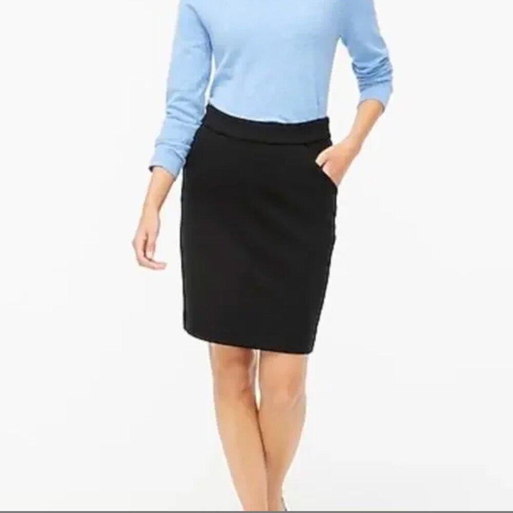 J. Crew Factory Classic Work Black Pencil Skirt - Size 6